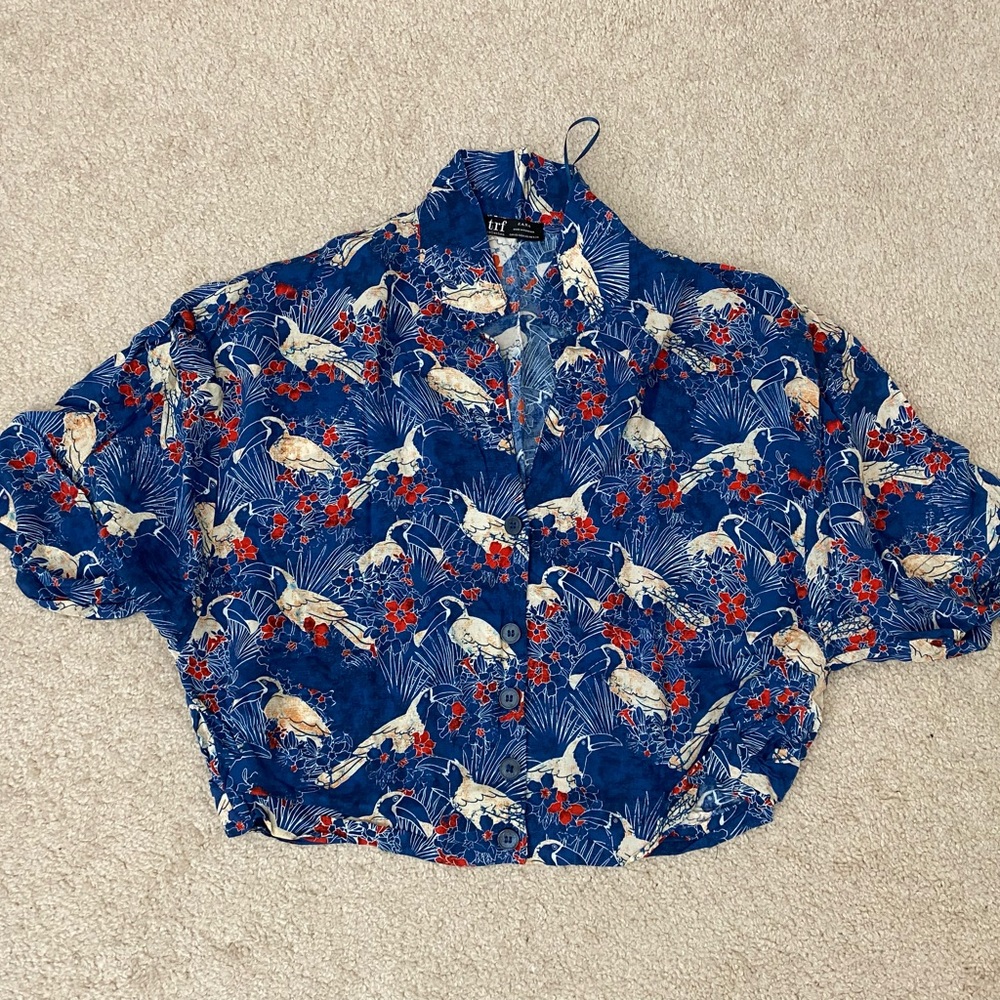 Zara trf Collection Patterned Blouse